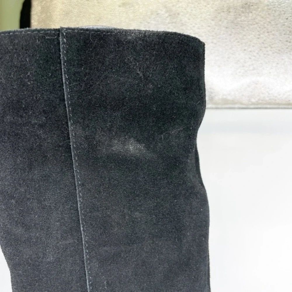 BP. Women's Hensley Lea Black Suede Block Heel Over the‎ Knee Boots Size 7.5 M